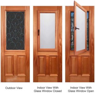 1/2 Glass Colonial 2 Panel "2 In 1"en903ao