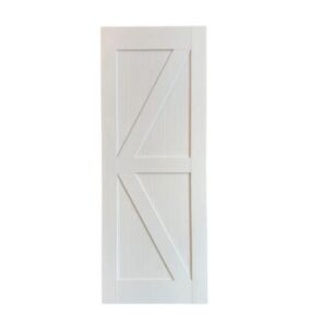 White K Brace Barn Door